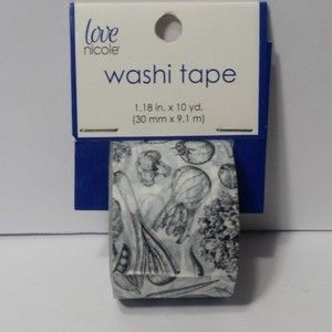 Washi Tape Vegetables Carrot Tomato Peas Card Making Scrapbooking